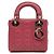 Mini borsa Lady Dior in cannage Christian Rosso