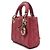 Mini borsa Lady Dior in cannage Christian Rosso - vista 2