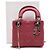 Mini borsa Lady Dior in cannage Christian Rosso - vista 8