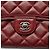 Chanel Borsa a tracolla e crossbody Classic Logo in agnello rosso ruthenium - vista 7