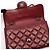Chanel Borsa a tracolla e crossbody Classic Logo in agnello rosso ruthenium - vista 8
