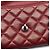 Chanel Borsa a tracolla e crossbody Classic Logo in agnello rosso ruthenium - vista 9