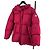 Chaqueta corta con capucha de plumón para mujer Moncler Roja