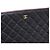Chanel Clutch Black Caviar Gold CC Classic Large Nero - vista 6
