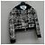 Prada Tweed-Kapuzenjacke mit Dreieckslogo vorne Braun - Ansicht 3