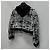 Prada Tweed-Kapuzenjacke mit Dreieckslogo vorne Braun - Ansicht 7