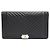 Chanel Cartera larga Boy de piel de cordero con chevron Negro - vista 8