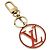 Louis Vuitton Chaveiro de couro Epi Circle da LV cor Ouro Vermelho