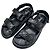 Chanel Sandali con Velcro Black Caviar Nero