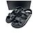 Chanel Sandali con Velcro Black Caviar Nero - vista 3