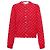 Comme Des Garcons Cardigã de jersey de lã com padrão de bolinhas estampado Vermelho - vista 3