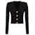 Balmain Strickjacke mit Zopfmuster Schwarz  - Ansicht 1
