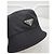 Prada Cappello Bucket in Re-Nylon Nero - vista 3