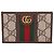 Gucci Tarjetero Ophidia GG Logo Three Stripe Castaño