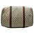 Gucci Borsa Duffle Large Beige Soft GG Supreme Web Marrone - vista 7