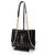 Saint Laurent Portafoglio con catena in vernice nera e catena dorata Nero - vista 2