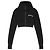 Versace Moletom cropped com zíper e logo bordado Preto