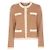 Tory Burch Cardigan Kendra com acabamento em lã grossa