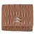 Miu Miu Pequeña cartera de piel napa acolchada Castaño - vista 4