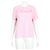 Chanel Short Sleeve T-Shirt Season mit kristallbesetztem Logo Pink