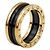 Bulgari Bvlgari Ring aus schwarzer Keramik und Roségold Größe Pink - Ansicht 2