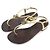 Giuseppe Zanotti Sandali da donna ROCK con cinturini in cristalli multicolore Marrone - vista 3