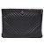 Chanel Clutch Chevron in Caviar Large Nero