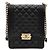 Boy Chanel Borsa con patta verticale in caviar Nero