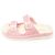 Chanel Mule in cotone a righe bianche e rosa con logo CC e chiusura a strappo da donna Bianco - vista 4