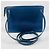 Fendi Mini pochette crossbody in agnello Blu - vista 7