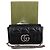 Gucci Mini borsa a catena trapuntata GG Marmont Nero