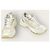 Louis Vuitton Sneakers Denim Run con monogramma beige e oro Marrone - vista 4