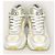 Louis Vuitton Sneakers Denim Run con monogramma beige e oro Marrone - vista 6