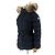 Chaqueta corta acolchada Moncler Clio de piel auténtica para mujer Negro