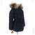 Chaqueta corta acolchada Moncler Clio de piel auténtica para mujer Negro - vista 2