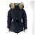 Chaqueta corta acolchada Moncler Clio de piel auténtica para mujer Negro - vista 3