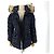 Chaqueta corta acolchada Moncler Clio de piel auténtica para mujer Negro - vista 4
