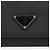 Saffiano Prada Portafoglio da donna con patta senza logo Triangle Nero - vista 3