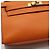 Hermès Borsa Pochette Kelly Mini Tote Orange Arancione - vista 8