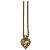 Dior Anello Logo Cuore e Collana con Pietra (Collana Premium) D'oro