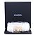 Chanel Cinturón de mujer de piel de cordero blanco con bandas Gold CC