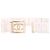 Chanel Cinturón de mujer de piel de cordero blanco con bandas Gold CC - vista 7