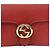 Gucci Borsa a tracolla con catena GG intrecciata Rossa Rosso - vista 3