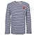 Comme Des Garcons Langarm-T-Shirt Red Wappen Metal Stone Stripe AX Mehrfarben