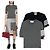 Thom Browne Diagonal gestricktes Kurzarm-Shirt aus Merinowolle Braun