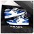 Prada Downtown Leder-Sneaker White Cobalt Blue Blau - Ansicht 2