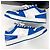 Prada Downtown Leder-Sneaker White Cobalt Blue Blau - Ansicht 4