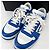 Prada Downtown Leder-Sneaker White Cobalt Blue Blau - Ansicht 5