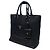 Prada Tote e Borsa a Spalla in Vitello Daino Nero - vista 3
