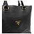 Prada Tote e Borsa a Spalla in Vitello Daino Nero - vista 4